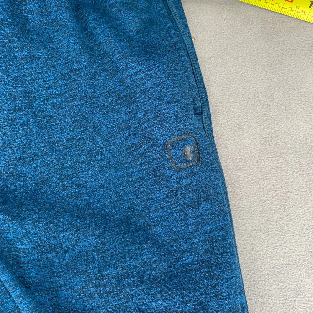 AND1 Mens Teal Blue Space Dye Fleece Lined Jogger Sweatpants Small Bungee Hem